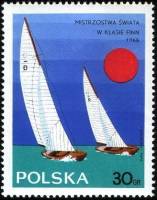 (1965-027) Марка Польша "Класс 'Воздушный змей'"   Чемпионат мира по парусному спорту II Θ